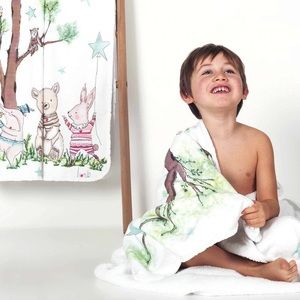 Graccioza Wood & Stars Baby Bath Towel Set